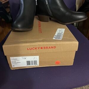 Lucky Brand Black Glove Nappa Boots